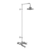 Burlington Tay Traditional Wall Mounted Bath Shower Mixer Tap Rigid Riser - Fixed Head - BT2WS