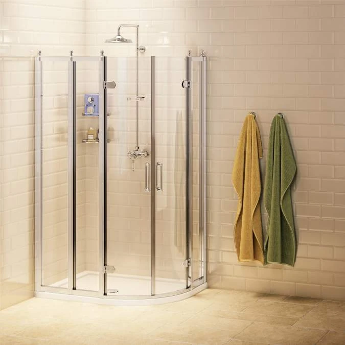 Burlington Traditional Offset Quadrant Shower Enclosure 1000 X 800mm 1 Burlington Traditional Offset Quadrant Shower Enclosure 1000 X 800mm
