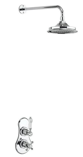 Burlington Severn Concealed Thermostatic Shower With Fixed Head - VF1S 1 Burlington Severn Concealed Thermostatic Shower With Fixed Head - VF1S