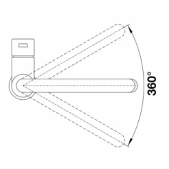 Blanco Candor Brushed Steel Kitchen Tap - 523120 -Roman Sales CANDOR SWIVEL RANGE