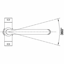 Blanco Candor Twin Brushed Steel Kitchen Tap - 526703 7 Blanco Candor Twin Brushed Steel Kitchen Tap - 526703 -Roman Sales CANDOR TWIN LEVER SWIVEL RANGE