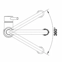 Blanco Catris S Chrome Kitchen Tap - 521476 11 Blanco Catris S Chrome Kitchen Tap - 521476 -Roman Sales CATRIS S FLEXO SWIVEL RANGE 1
