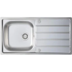Prima 1 Bowl 965 X 500mm Inset Kitchen Sink - Stainless Steel