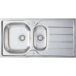 Prima 1.5 Bowl 965 X 500mm Inset Kitchen Sink - Stainless Steel