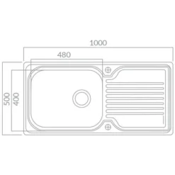 Prima Deep 1 Bowl & Drainer Inset Kitchen Sink - Polished Steel 5 Prima Deep 1 Bowl & Drainer Inset Kitchen Sink - Polished Steel -Roman Sales CPR030 LD