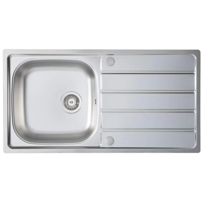 Prima 1 Bowl 965 X 500mm Stainless Steel Sink & Single Lever Tap Pack 2 Prima 1 Bowl 965 X 500mm Stainless Steel Sink & Single Lever Tap Pack - Image 2