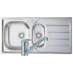 Prima 1.5 Bowl 965 X 500mm Stainless Steel Sink & Single Lever Tap Pack
