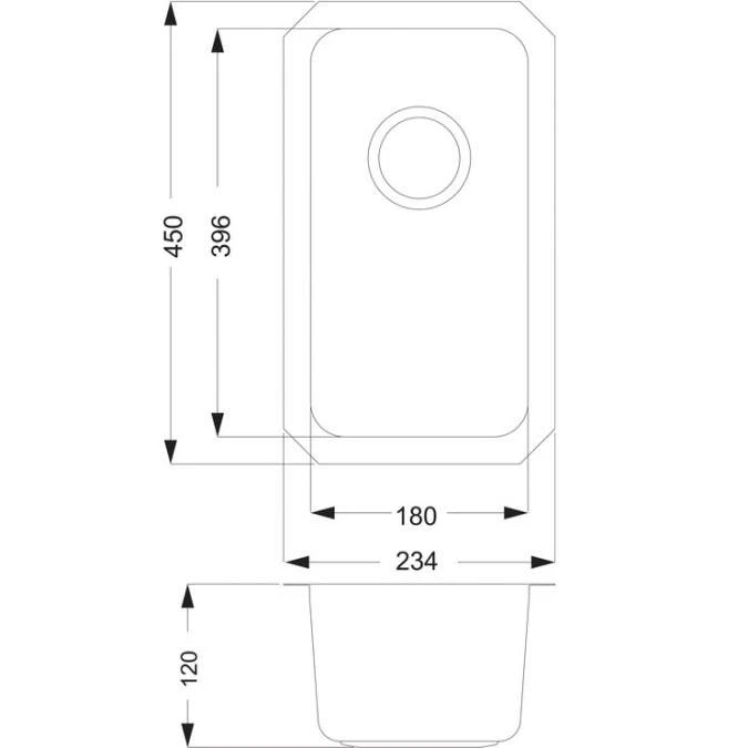 Prima+ 0.5 Bowl R25 Undermount Kitchen Sink - Stainless Steel 2 Prima+ 0.5 Bowl R25 Undermount Kitchen Sink - Stainless Steel - Image 2