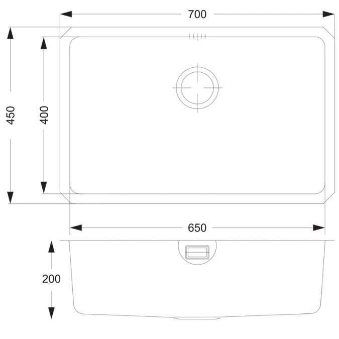 Prima+ XL 1 Bowl R25 Undermount Kitchen Sink - Stainless Steel 2 Prima+ XL 1 Bowl R25 Undermount Kitchen Sink - Stainless Steel - Image 2
