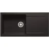Prima+ Black Granite 1 Bowl Inset Kitchen Sink