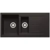 Prima+ Black Granite 1.5 Bowl Inset Kitchen Sink