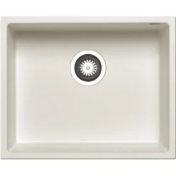 Prima+ White Granite 1 Bowl Undermount Kitchen Sink