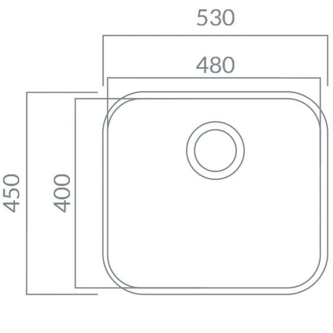 Prima 1 Bowl Large Undermount Kitchen Sink - Stainless Steel 2 Prima 1 Bowl Large Undermount Kitchen Sink - Stainless Steel - Image 2