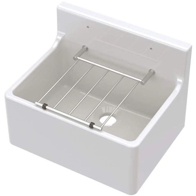 NUIE Fireclay Cleaner Sink 515 X 382 X 393mm 1 NUIE Fireclay Cleaner Sink 515 X 382 X 393mm