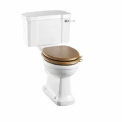 Burlington Regal Raised Height Close Coupled WC & White Ceramic Cistern With Lever P12 C1