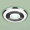 HIB Turbo - Chrome LED Illuminated Ceiling Bathroom Extractor Fan - Cool White
