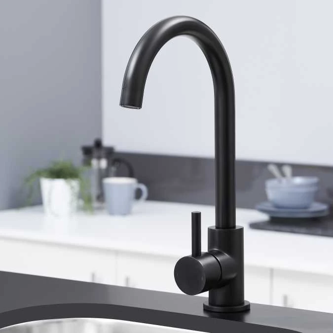 Elera Monobloc Kitchen Mixer Tap - Matt Black 2 Elera Monobloc Kitchen Mixer Tap - Matt Black - Image 2
