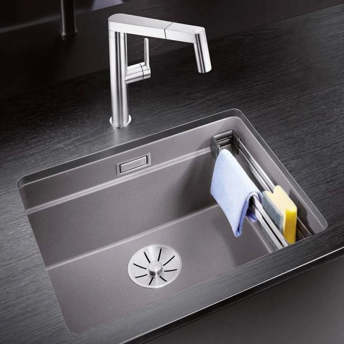 Blanco Etagon 500 U Granite Kitchen Sink - Alumetallic 2 Blanco Etagon 500 U Granite Kitchen Sink - Alumetallic - Image 2