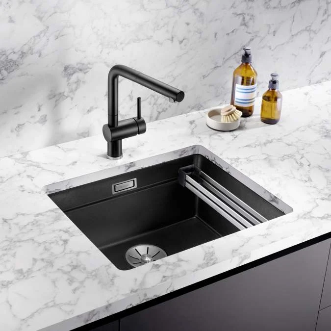 Blanco Etagon 500 U Granite Kitchen Sink - Black 2 Blanco Etagon 500 U Granite Kitchen Sink - Black - Image 2