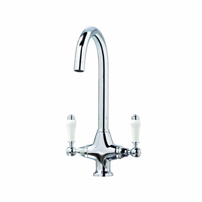 Scudo York Traditional Kitchen Mixer Tap - Chrome 2 Scudo York Traditional Kitchen Mixer Tap - Chrome - Image 2