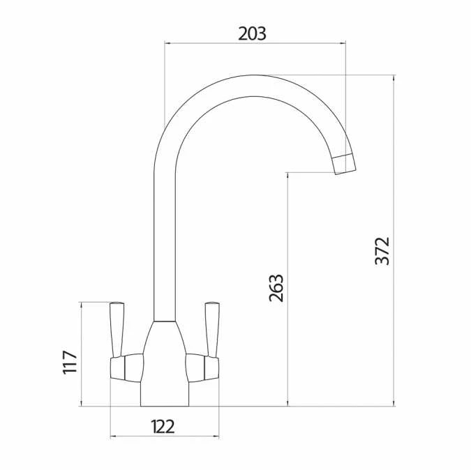Wycombe Brushed Nickel Kitchen Mixer Tap - Signature Series 3 Wycombe Brushed Nickel Kitchen Mixer Tap - Signature Series - Image 3