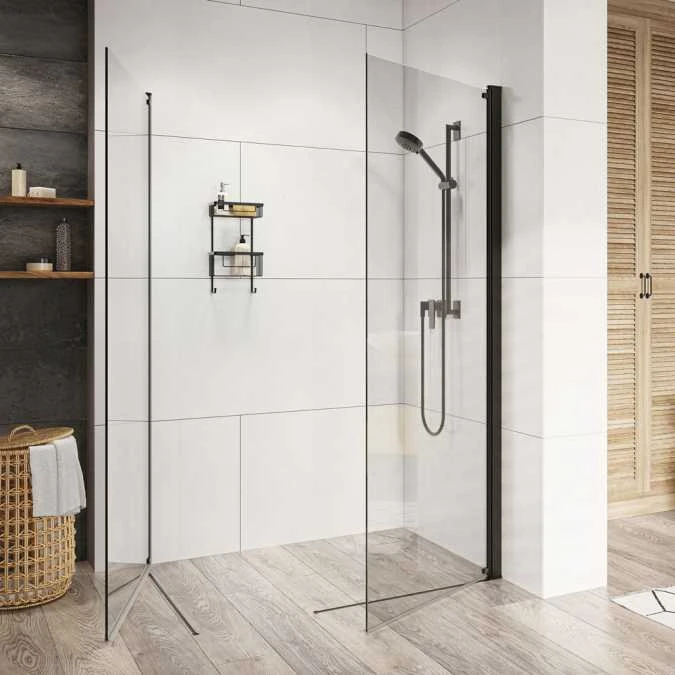 Roman Innov8 800mm Pivoting Wetroom Panel Matt Black 2 Roman Innov8 800mm Pivoting Wetroom Panel Matt Black - Image 2
