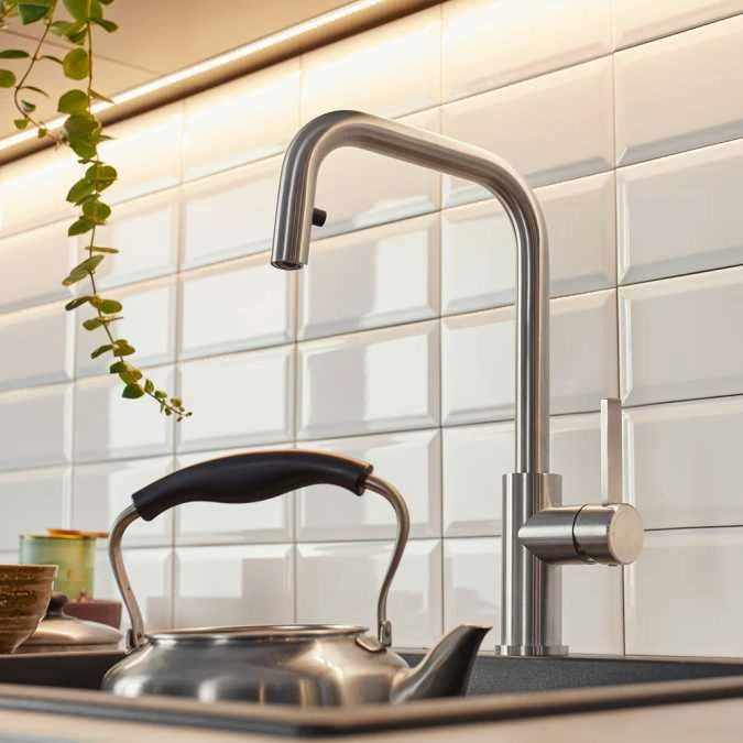 Blanco Jandora S Brushed Steel Kitchen Tap - 526614 2 Blanco Jandora S Brushed Steel Kitchen Tap - 526614 - Image 2