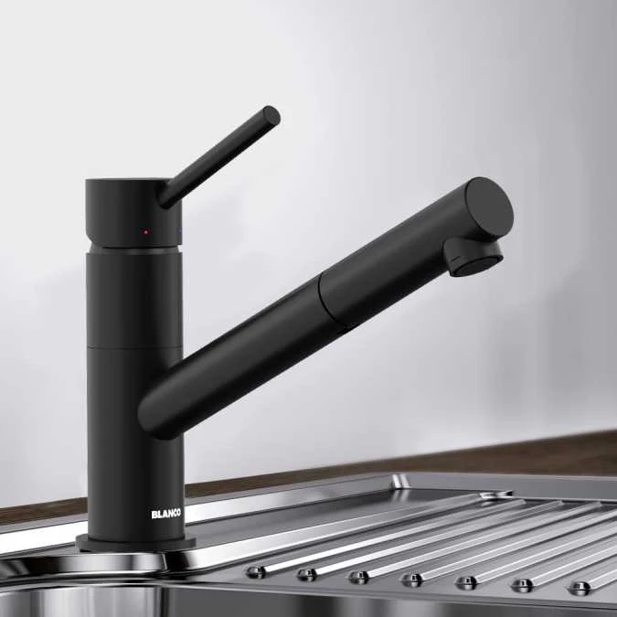 Blanco Kano S Matt Black Kitchen Tap - 526668 2 Blanco Kano S Matt Black Kitchen Tap - 526668 - Image 2