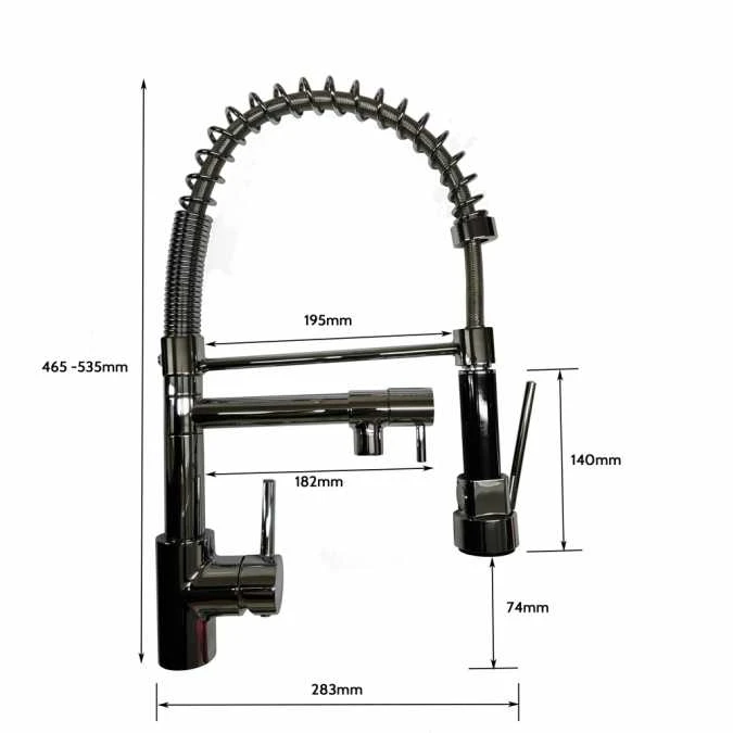 Dual Spout Spring Pull Out Kitchen Tap - Kartell 4 Dual Spout Spring Pull Out Kitchen Tap - Kartell - Image 4