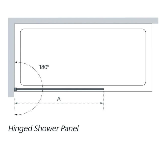Alassio 700mm Hinged Wetroom Screen 8mm Glass - Lakes Showering Spaces Coastline 4 Alassio 700mm Hinged Wetroom Screen 8mm Glass - Lakes Showering Spaces Coastline - Image 4