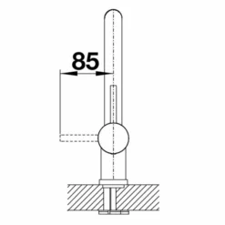 Blanco Linus Chrome Kitchen Tap - 514019 -Roman Sales LINUS SIDE VIEW 1