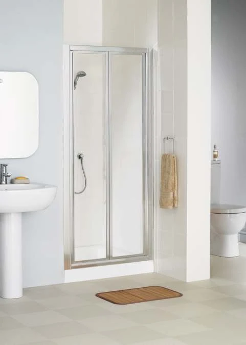 Lakes Classic 750 White Framed Bifold Shower Door 1 Lakes Classic 750 White Framed Bifold Shower Door