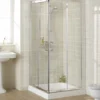 900mm Semi-Frameless White Corner Entry, Lakes Classic Collection