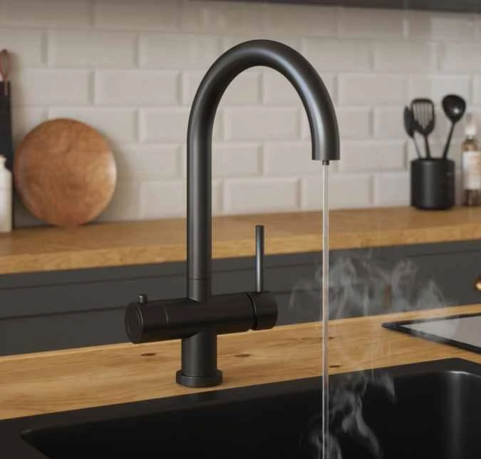 Francis Pegler Boiling Water Kitchen Tap - Black 1 Francis Pegler Boiling Water Kitchen Tap - Black