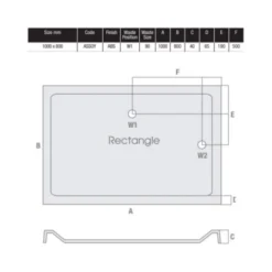 MX Elements 1000 X 800 Anti Slip Rectangular Stone Resin Shower Tray 7 MX Elements 1000 X 800 Anti Slip Rectangular Stone Resin Shower Tray -Roman Sales MX 1000 x 800 ASSOY Tech