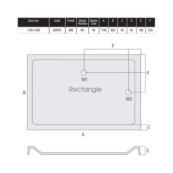 MX Elements 1100 X 800 Anti Slip Rectangular Stone Resin Shower Tray 7 MX Elements 1100 X 800 Anti Slip Rectangular Stone Resin Shower Tray -Roman Sales MX 1100 x 800 ASSSP Tech