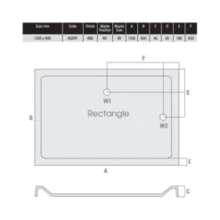 MX Elements 1200 X 900 Anti Slip Rectangular Stone Resin Shower Tray 7 MX Elements 1200 X 900 Anti Slip Rectangular Stone Resin Shower Tray -Roman Sales MX 1200 x 900 ASSRY Tech