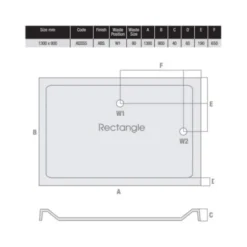 MX Elements 1300 X 900 Anti Slip Rectangular Stone Resin Shower Tray -Roman Sales MX 1300 x 900 ASSS5 Tech
