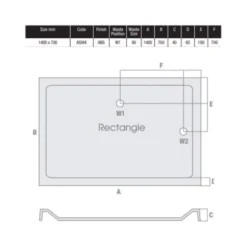 MX Elements 1400 X 700 Anti Slip Rectangular Stone Resin Shower Tray 7 MX Elements 1400 X 700 Anti Slip Rectangular Stone Resin Shower Tray -Roman Sales MX 1400 x 700 ASXHI Tech