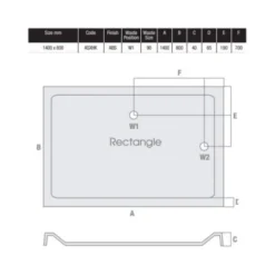 MX Elements 1400 X 800 Anti Slip Rectangular Stone Resin Shower Tray 7 MX Elements 1400 X 800 Anti Slip Rectangular Stone Resin Shower Tray -Roman Sales MX 1400 x 800 ASXHK Tech