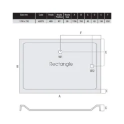 MX Elements 1700 X 700 Anti Slip Rectangular Stone Resin Shower Tray 7 MX Elements 1700 X 700 Anti Slip Rectangular Stone Resin Shower Tray -Roman Sales MX 1700 x 700 ASST3 Tech