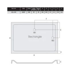 MX Elements 900 X 800 Anti Slip Rectangular Stone Resin Shower Tray 7 MX Elements 900 X 800 Anti Slip Rectangular Stone Resin Shower Tray -Roman Sales MX 900 x 800 ASSNY Tech