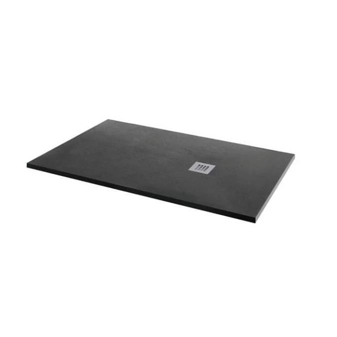 MX Minerals 1700 X 750mm Jet Black Slate Effect Shower Tray 1 MX Minerals 1700 X 750mm Jet Black Slate Effect Shower Tray
