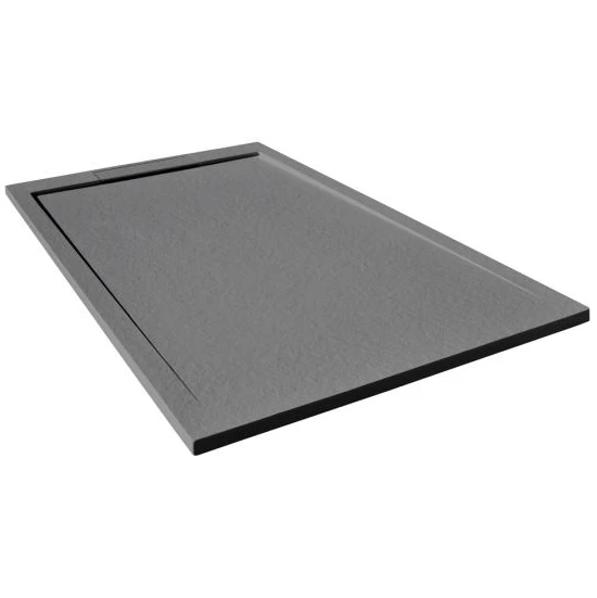 Giorgio Lux Grey Slate Effect Shower Tray - 1400 X 900 - Concealed Waste 2 Giorgio Lux Grey Slate Effect Shower Tray - 1400 X 900 - Concealed Waste - Image 2