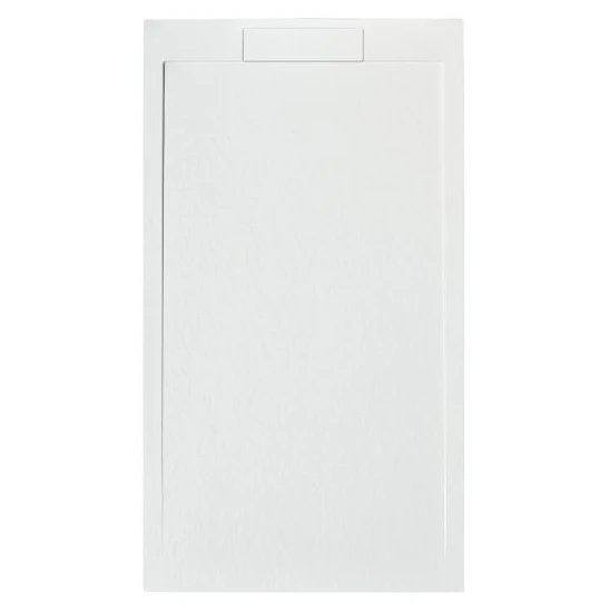 Giorgio Lux White Slate Effect Shower Tray - 1600 X 800 - Concealed Waste 1 Giorgio Lux White Slate Effect Shower Tray - 1600 X 800 - Concealed Waste