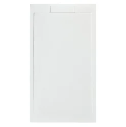 Giorgio Lux White Slate Effect Shower Tray - 1600 X 900 - Concealed Waste