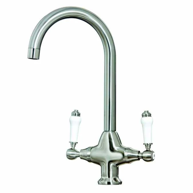 York Traditional Kitchen Mixer Tap - Brushed Nickel - Signature Series 1 York Traditional Kitchen Mixer Tap - Brushed Nickel - Signature Series
