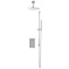 Scudo Core Chrome Round Handle, Head & Handset Riser Shower Kit NU-022