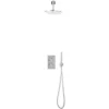 Scudo Core Chrome Round Handle, Built-in Shower Valve Fixed Head & Hand Set