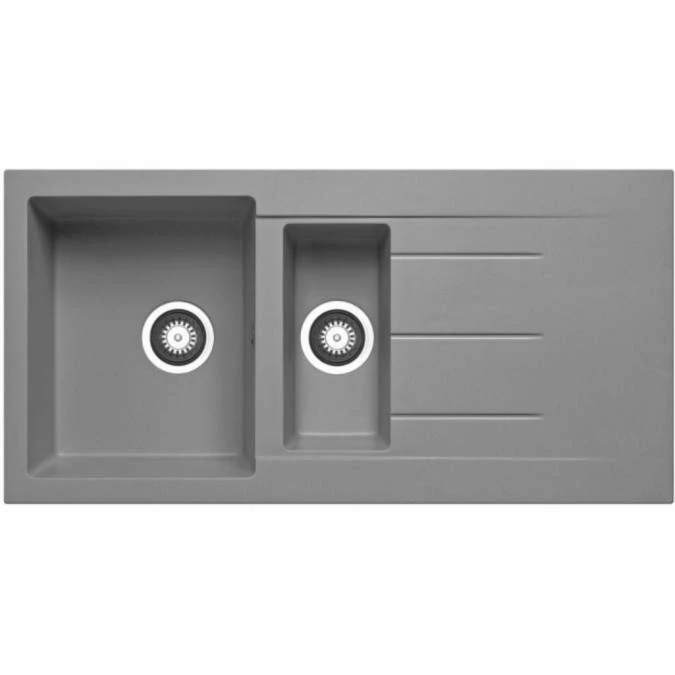 Prima+ Light Grey Granite 1.5 Bowl Inset Kitchen Sink 1 Prima+ Light Grey Granite 1.5 Bowl Inset Kitchen Sink